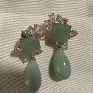 Jade Tear Drop Earrings